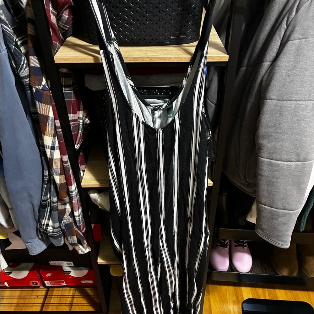 Wild Fable Monochrome Striped Jumpsuit